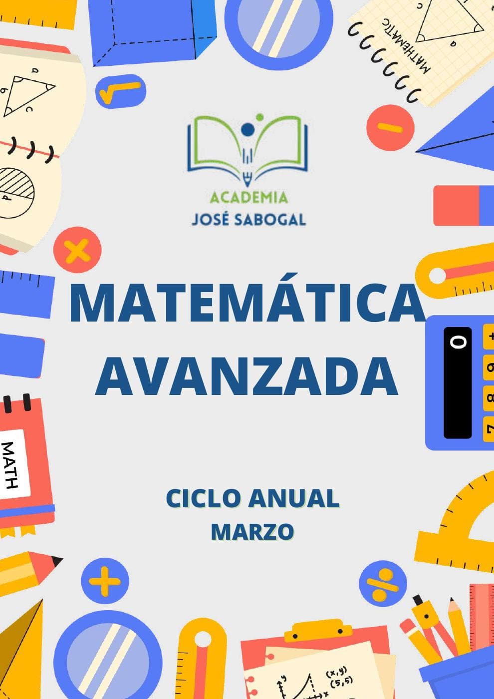 Carátula del libro: Matemática Avanzada - Marzo de la Academia José Sabogal