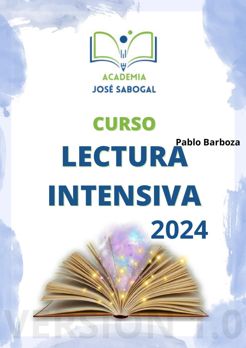 Carátula del libro: Lectura Intensiva de la Academia José Sabogal